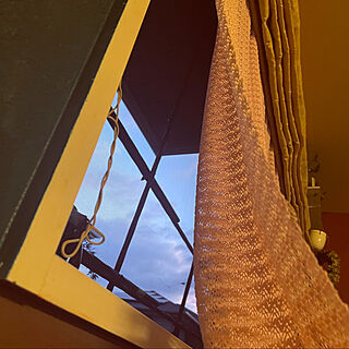 ハギレでカーテン/空/秋の空が好き/リビングの窓からの景色/リビングの窓...などのインテリア実例 - 2022-07-29 19:54:14