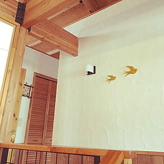 壁/天井/DIY/鳥オブジェ/廊下の飾りのインテリア実例 - 2016-04-22 16:14:10