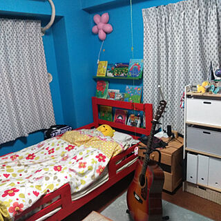 娘の部屋/DIY/雑貨/壁色ブルー/ベッド周り...などのインテリア実例 - 2020-04-05 17:37:32