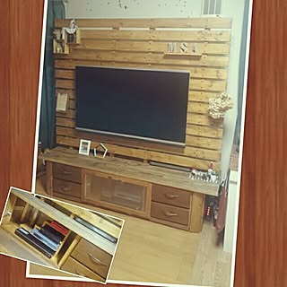 DIY/古材/廃材/テレビボード/２×４材...などのインテリア実例 - 2016-04-13 23:14:30