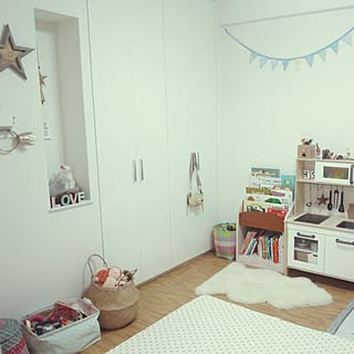 部屋全体/子供部屋/絵本棚/ガーランド/IKEA...などのインテリア実例 - 2015-07-09 21:18:08