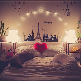 ベッド周り/IKEA/照明/salut!/LEDライト...などのインテリア実例 - 2017-06-23 23:38:26