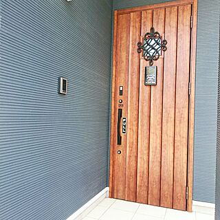 玄関/入り口/LIXILドア/pullステッカー/3coins虫除けカバー/blueの外壁のインテリア実例 - 2017-07-04 07:33:12