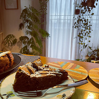 感謝/一日早いバレンタイン/好きなレモンのケーキ皿/チョコケーキ作りまして/好きなものに囲まれて暮らす...などのインテリア実例 - 2023-02-13 20:08:00