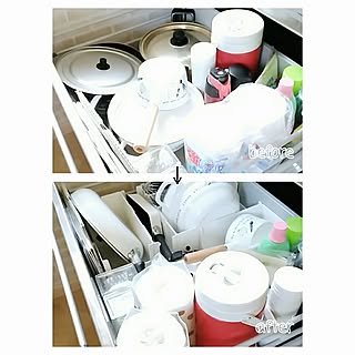 キッチン/大掃除/白のチカラ/Cainz/収納DIY ...などのインテリア実例 - 2016-12-05 11:57:00