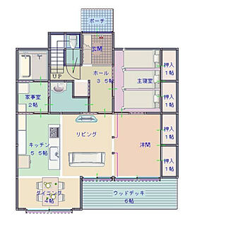 部屋全体/間取り図/間取り/1階寝室のインテリア実例 - 2020-04-18 22:38:06