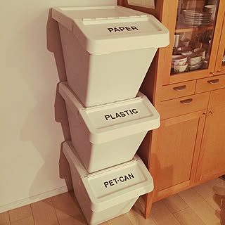 キッチン/レタリングシール/分別ゴミ箱/IKEA/DIYのインテリア実例 - 2016-05-27 21:25:15
