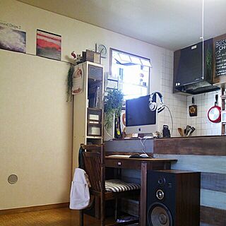 キッチン/My Best RoomClip/窓枠DIY/DIY 机/セリアリメイク...などのインテリア実例 - 2013-08-26 07:12:58