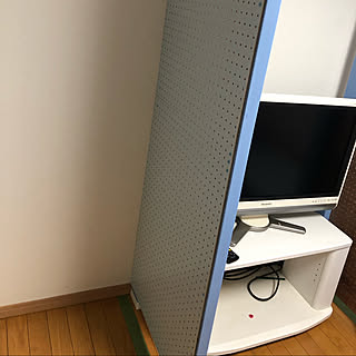 有孔ボードのパーテーション/ハンドメイド/DIY/部屋全体のインテリア実例 - 2020-11-29 16:50:05