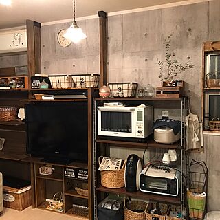 リビング/記録として/テレビ台DIY/ニトリ/IKEA...などのインテリア実例 - 2017-04-03 21:38:25
