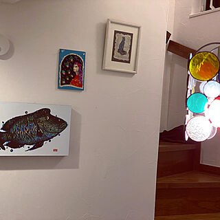 アートスペース/アートのある暮らし/サンゴの塗り壁/Nijiiro Lamp/刺繍...などのインテリア実例 - 2020-07-22 11:00:09
