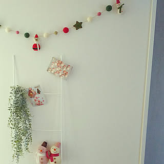 クリスマス/白いラダー/クリスマスガーランド/壁/天井のインテリア実例 - 2018-12-04 08:40:08