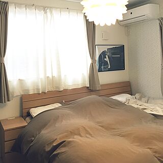 ベッド周り/寝室/ポスター/シンプル/IKEA...などのインテリア実例 - 2016-04-07 14:24:59