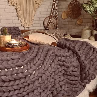 ブランケット/極太毛糸/merino wool/merinowool/メリノウール...などのインテリア実例 - 2016-11-17 00:09:01