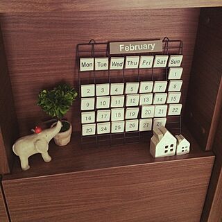 壁/天井/万年カレンダー/ぞうさん♡のインテリア実例 - 2015-02-11 08:46:17
