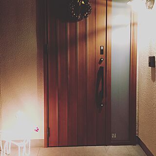 玄関/入り口/クリスマスリース/LIXIL玄関ドアのインテリア実例 - 2016-11-25 21:11:54