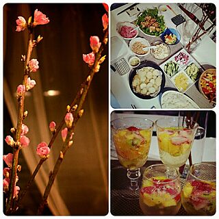 桃の花/IKEA/ひな祭り/ひな祭りごはんのインテリア実例 - 2015-03-03 23:04:59