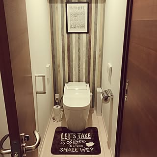 バス/トイレ/トイレ改造計画/しまむらのトイレマット/しまむら/アラウーノ...などのインテリア実例 - 2017-01-28 18:49:01