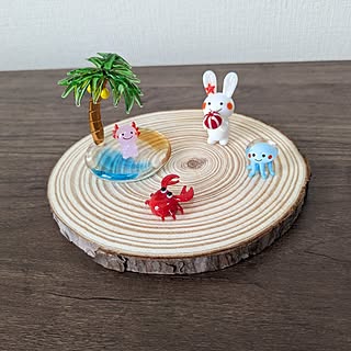 ヤシの木　ガラス細工　ミニチュア ヤシの木 ミニチュア ガラス細工 海 置物 フォーカート 椰子の木