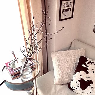 さくら/ニトリのクッションカバー/ZARA HOME/一人暮らし/お花のある暮らし...などのインテリア実例 - 2017-03-15 13:27:52