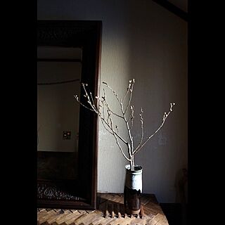 玄関/入り口/ヘリンボーン/たぶん/啓翁桜/antique...などのインテリア実例 - 2016-02-09 23:02:32