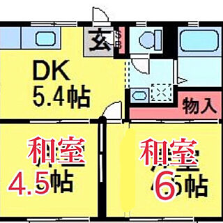 狭いアパート/ADHD/部屋全体/古いアパート/2DK 賃貸のインテリア実例 - 2021-02-04 11:04:52