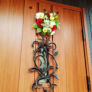玄関/入り口/フェイクグリーン/YKK親子ドアのインテリア実例 - 2015-04-29 14:59:59