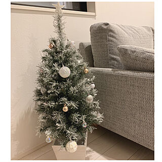 ダイソー/ニトリ/リビング/クリスマスツリー/クリスマスツリー90cmのインテリア実例 - 2021-11-27 21:44:59