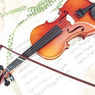 机/フェイクグリーン/楽譜/バイオリン/楽器の日...などのインテリア実例 - 2017-06-06 16:53:11