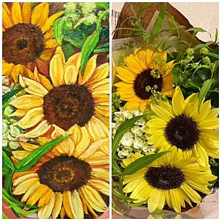 油絵 油彩 油彩画 絵 絵画【菊】