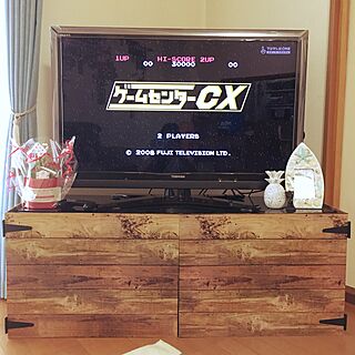 棚/大ファン/ゲームセンターCX/ベニア板/テレビ台DIY...などのインテリア実例 - 2017-05-09 21:58:28