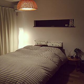 ベッド周り/クラフトホリック/IKEA/フェイクグリーン/北欧...などのインテリア実例 - 2017-01-10 23:46:32