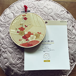 刺繍枠でファブリックパネル風/刺繍枠/百均/10分でできる/手作り...などのインテリア実例 - 2023-02-25 09:30:59