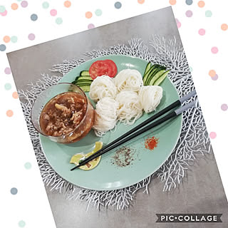 キッチン/ごちゃ混ぜｲﾝﾃﾘｱの会/日曜日の昼ごはん/素麺/温かいつけダレ...などのインテリア実例 - 2020-06-14 13:35:20