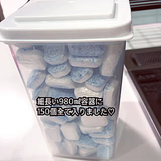 キッチン/食洗機洗剤入れ/食洗機洗剤/収納/ふたが立つケース...などのインテリア実例 - 2018-10-10 00:36:31