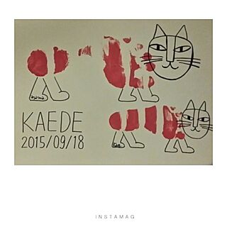 壁/天井/リサラーソン/マイキー/手形アート/誕生日...などのインテリア実例 - 2015-10-13 22:47:54