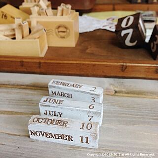 机/手作りキューブカレンダー/handmade/キューブカレンダー/万年カレンダーのインテリア実例 - 2013-08-02 23:43:26