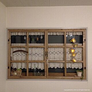 壁/天井/クリスマスの飾り/空き瓶/手作りライト/手作り窓枠...などのインテリア実例 - 2013-11-26 17:30:07
