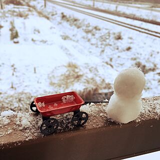 ミニチュア/外には出ない/窓/雪だるまのインテリア実例 - 2016-01-24 17:03:31