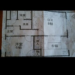 部屋全体/間取り図/一人暮らし/賃貸/入居前...などのインテリア実例 - 2017-04-09 15:22:40