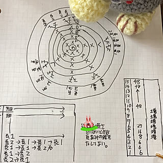 机/新しいことにトライ/編みたいものを書き出す/編み図/ハンドメイド...などのインテリア実例 - 2024-04-18 12:30:46