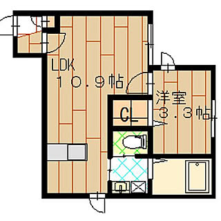 部屋全体/間取り図/1LDK/ひとり暮らしのインテリア実例 - 2019-01-02 12:55:17