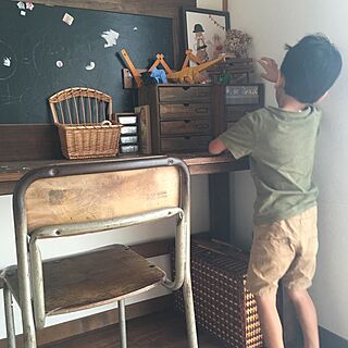 黒板/DIY/学校の椅子/アンティーク/古道具...などのインテリア実例 - 2016-10-08 22:03:02