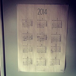 壁/天井/冷蔵庫に貼ってます/カレンダーのインテリア実例 - 2014-05-07 21:07:13