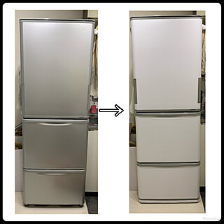冷蔵庫リメイク/冷蔵庫/リメイクシート/キッチンのインテリア実例 - 2020-10-18 19:39:28