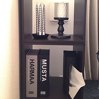 棚/白黒/mon･o･tone/IKEAのインテリア実例 - 2013-12-24 07:56:33