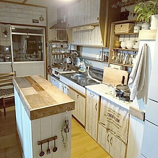 キッチン/団地/DIY/だってそれが…/食器棚DIY...などのインテリア実例 - 2016-08-31 21:00:39