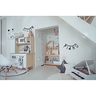 部屋全体/IKEA/キッズ収納/キッズスペース/おままごとキッチンのインテリア実例 - 2017-07-09 21:16:40