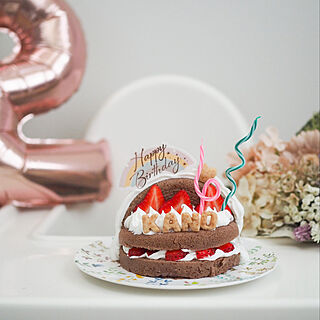 10月生まれ/Happy Birthday/手作りケーキ/チョコケーキ/誕生日ケーキ...などのインテリア実例 - 2021-10-17 19:48:13