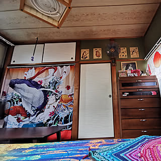 部屋全体/和室/カラフル好き/たたみの部屋/カラフルな部屋...などのインテリア実例 - 2021-05-27 21:43:15